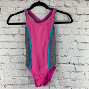 Speedo Swimsuit‎ One Piece Pink & Blue Racerback